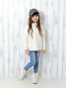 「シンプルおしゃれが好き」｜LACEEQさん（キッズ・120cm）の秋コーディネート