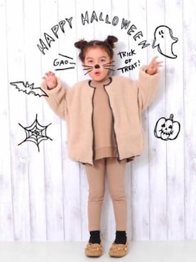 「アイテム（ブルゾン）」を使った、LACEEQさん（キッズ・110cm）の秋コーディネート