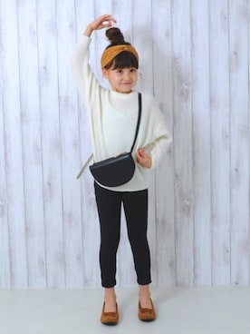 「シンプルおしゃれが好き」｜LACEEQさん（キッズ・120cm）の冬コーディネート