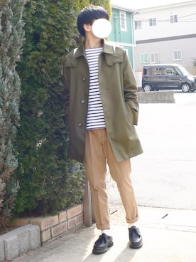 「FRED PERRY（フレッドペリー）のアイテム（ソックス/靴下）」を使った、ponさん（メンズ・168cm）の春コーディネート
