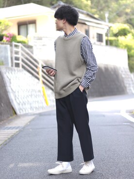 「UNO（ウーノ）のアイテム」を使った、ponさん（メンズ・168cm）の春コーディネート