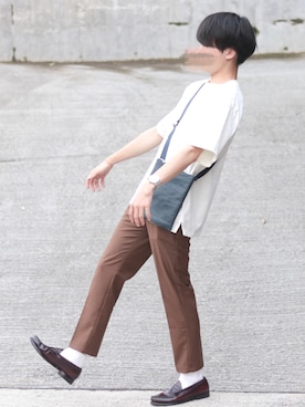 「靴下屋（クツシタヤ）のアイテム」を使った、ponさん（メンズ・168cm）の夏コーディネート