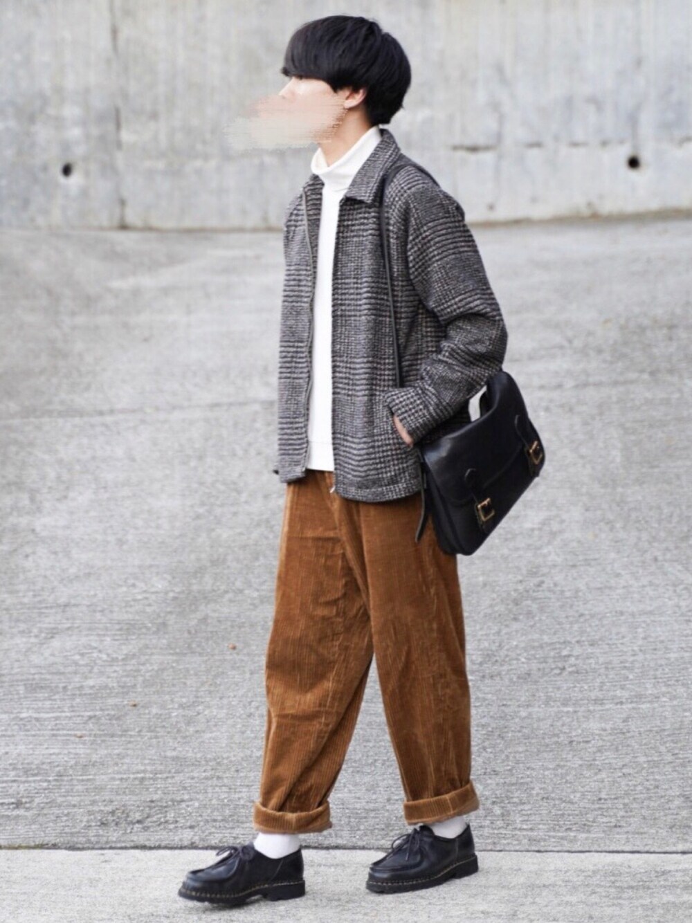 「EMMA CLOTHESのコットンツイル/デニム/ウール ドリズラージャケット2018AW（ブルゾン、ブラウン系）」を使った、ponさん（メンズ・168cm）の秋コーディネートの1枚目の写真