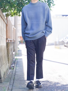 「marka（マーカ）のアイテム（スラックス）」を使った、ponさん（メンズ・168cm）の秋コーディネート