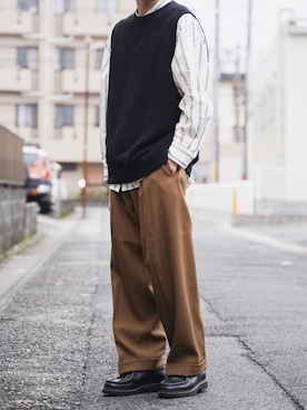 「URBAN RESEARCH（アーバンリサーチ）のアイテム（パンツ）」を使った、ponさん（メンズ・168cm）の冬コーディネート