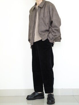 「stein（シュタイン）のアイテム（ブルゾン）」を使った、ponさん（メンズ・168cm）の冬コーディネート