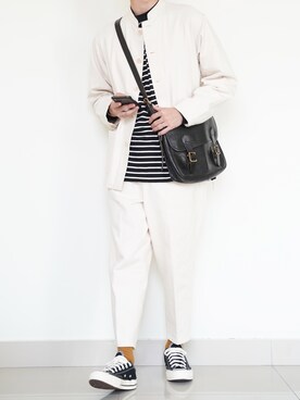 「Steven Alan（スティーブンアラン）のアイテム（カバーオール）」を使った、ponさん（メンズ・168cm）の冬コーディネート