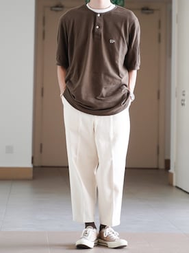 「Scye（サイ）のアイテム（トップス）」を使った、ponさん（メンズ・168cm）の春コーディネート
