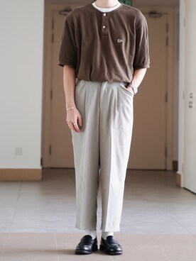「Scye（サイ）のアイテム（トップス）」を使った、ponさん（メンズ・168cm）の夏コーディネート