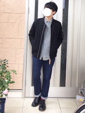 「Dr. Martens（ドクターマーチン）のアイテム（その他シューズ）」を使った、ponさん（メンズ・168cm）の冬コーディネート