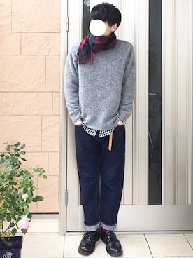 「Dr. Martens（ドクターマーチン）のアイテム（その他シューズ）」を使った、ponさん（メンズ・168cm）の冬コーディネート