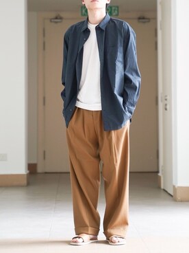 「URBAN RESEARCH（アーバンリサーチ）のアイテム（パンツ）」を使った、ponさん（メンズ・168cm）の秋コーディネート