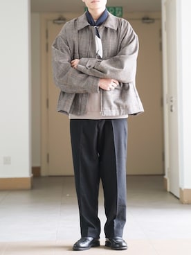 「stein（シュタイン）のアイテム（ブルゾン）」を使った、ponさん（メンズ・168cm）の秋コーディネート