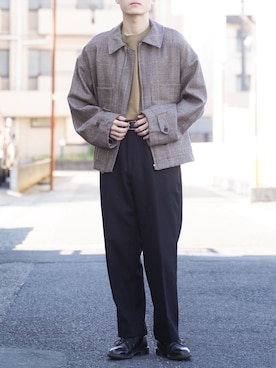 「stein（シュタイン）のアイテム（ブルゾン）」を使った、ponさん（メンズ・168cm）の春コーディネート