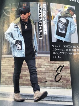 「MISBHV（ミスビヘイブ）のアイテム（デニムジャケット）」を使った、hiro6295さん（メンズ・168cm）の春コーディネート
