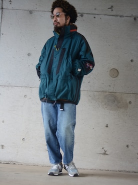 「HELLY HANSEN(ヘリーハンセン)のアイテム(ナイロンジャケット)」を使った、DAMAGE DONEさん(メンズ・172cm)の春コーディネート