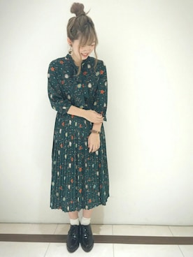 「ボウタイ」｜おがさん（レディース・155cm）の秋コーディネート