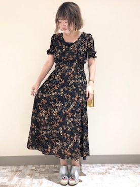 「archives（アルシーヴ）のアイテム（シューズ）」を使った、おがさん（レディース・155cm）の春コーディネート