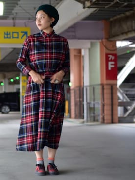 「Vincent et Mireille（バンソンエミレイユ）のアイテム」を使った、Yashiro Ayumiさん（レディース・160cm）の秋コーディネート