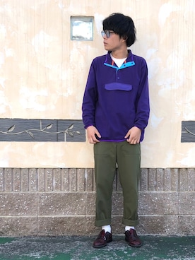 「SENSE OF PLACE by URBAN RESEAR」｜「アイテム（ブルゾン）」を使った、おーしばさん（メンズ・168cm）の春コーディネート