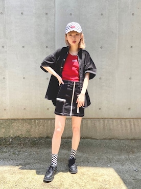 「チェッカー柄」｜nodokaさん（レディース・161cm）の春コーディネート