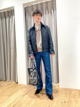 「ロックコーデ」｜「アイテム（スウェット）」を使った、Ryotaroooさん（メンズ・175cm）の冬コーディネート