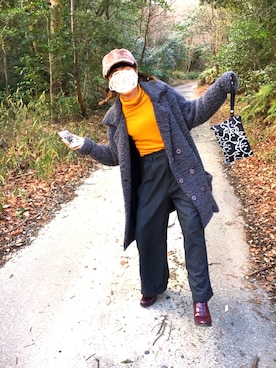 「にゃー」｜「アイテム（ブーティ）」を使った、ゆっちゃんさん（レディース・154cm）の冬コーディネート