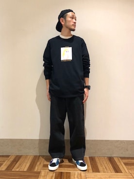 「JUNRED（ジュンレッド）のアイテム（デニムパンツ）」を使った、makoさん（メンズ・172cm）の春コーディネート