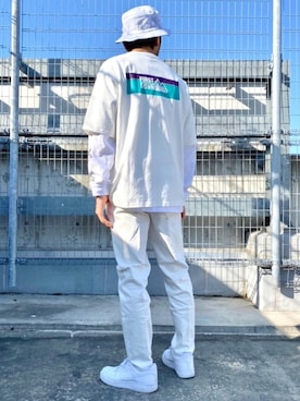 「JUNRED（ジュンレッド）のアイテム（帽子）」を使った、makoさん（メンズ・172cm）の春コーディネート