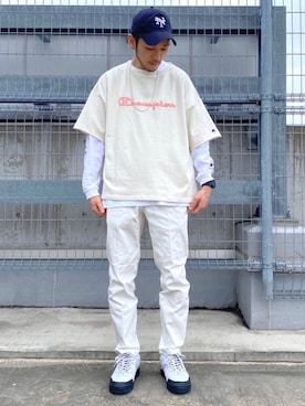 「JUNRED（ジュンレッド）のアイテム（デニムパンツ）」を使った、makoさん（メンズ・172cm）の春コーディネート