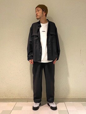 「JUNRED（ジュンレッド）のアイテム（ニットキャップ/ビーニー）」を使った、makoさん（メンズ・172cm）の夏コーディネート