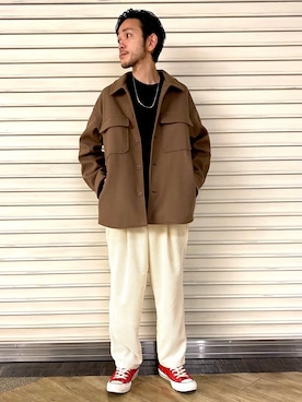 「JUNRED（ジュンレッド）のアイテム」を使った、makoさん（メンズ・172cm）の秋コーディネート