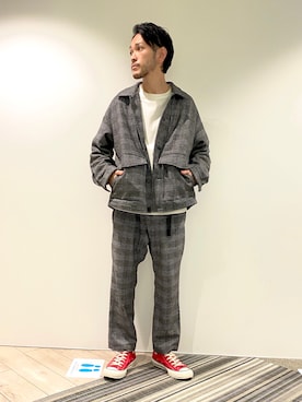 「Gramicci（グラミチ）のアイテム（ブルゾン）」を使った、makoさん（メンズ・172cm）の秋コーディネート