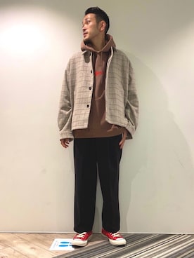 「JUNRED（ジュンレッド）のアイテム（ブルゾン）」を使った、makoさん（メンズ・172cm）の冬コーディネート