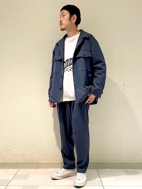 「JUNRED（ジュンレッド）のアイテム（ブルゾン）」を使った、makoさん（メンズ・172cm）の冬コーディネート