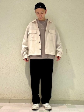 「JUNRED（ジュンレッド）のアイテム（ブルゾン）」を使った、makoさん（メンズ・172cm）の春コーディネート