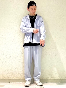 「くすみカラー」｜makoさん（メンズ・172cm）の春コーディネート