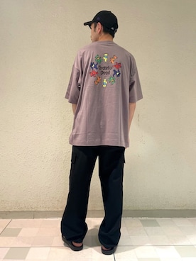 「バックプリント」｜makoさん（メンズ・172cm）の夏コーディネート