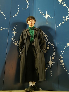 「HUGO BOSS（ヒューゴボス）のアイテム（トレンチコート）」を使った、かずさんさん（メンズ・170cm）の秋コーディネート