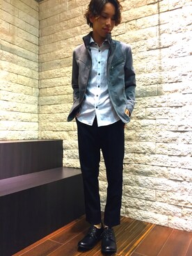 「MK MICHEL KLEIN HOMME （エムケーミッシェルクランオム）のアイテム（モッズコート）」を使った、Yuuki25さん（メンズ・170cm）の秋コーディネート