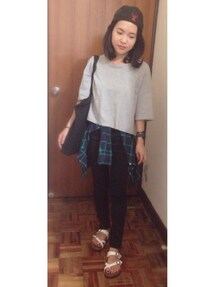 GAP | Gap boyfriend fit 格子襯衫(シャツ/ブラウス)