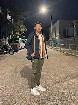 「hellolulu（ハロルル）のアイテム」を使った、jeffngさん（メンズ・180cm）の冬コーディネート