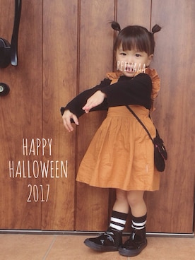 「wearhalloween2017」｜「アイテム（ブーツ）」を使った、♡reinaaa♡さん（キッズ・80cm）の秋コーディネート