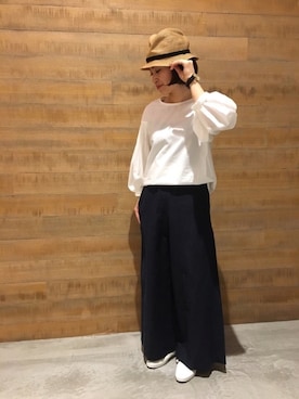 「Keds（ケッズ）のアイテム」を使った、BSHOPみなとみらいスタッフさん（レディース・155cm）の冬コーディネート