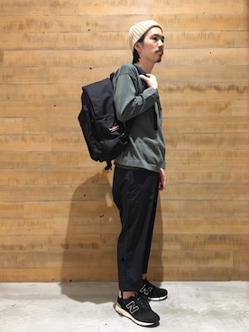 「BAGJACK（バッグジャック）のアイテム」を使った、BSHOPみなとみらいスタッフさん（メンズ・168cm）の春コーディネート