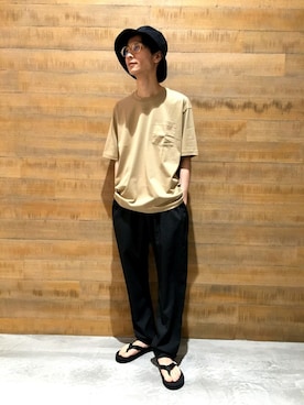 「mando（マンド）のアイテム」を使った、BSHOPみなとみらいスタッフさん（メンズ・170cm）の春コーディネート