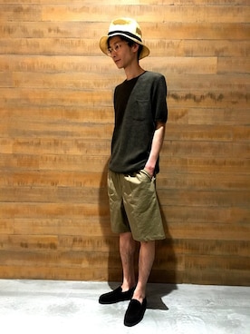 「ROBERTO COLLINA（ロベルトコリーナ）のアイテム」を使った、BSHOPみなとみらいスタッフさん（メンズ・160cm）の夏コーディネート