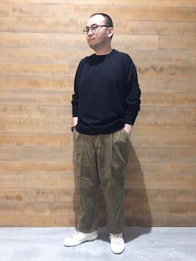 「Champion（チャンピオン）のアイテム（スニーカー）」を使った、BSHOPみなとみらいスタッフさん（メンズ・170cm）の秋コーディネート