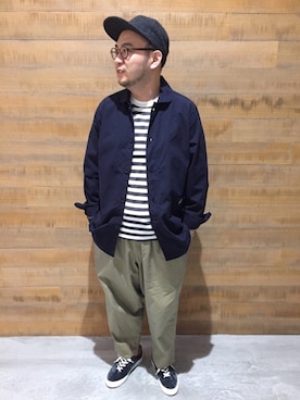 BSHOPみなとみらいスタッフさん（メンズ・170cm）の秋コーディネート