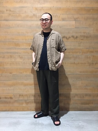 バンドスモックネルシャツ／INDIVIDUALIZED SHIRTS(インディ